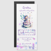 ハッピーバースデー妖精01 マグネット招待状 (正面/裏面)