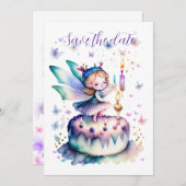 ハッピーバースデー妖精01 招待状 (正面/裏面)