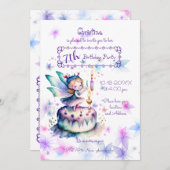 ハッピーバースデー妖精01 招待状 (正面/裏面)