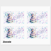 ハッピーバースデー妖精01 長方形シール (シート)