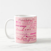 「ハッピーバースデー姉ちゃん！」マグカップ コーヒーマグカップ (左)