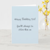 ハッピーバースデー姉の私のユーモアおもしろい カード (黄色い花)