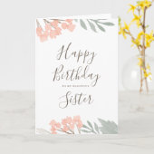 ハッピーバースデー姉妹フローラ挨拶 カード (黄色い花)