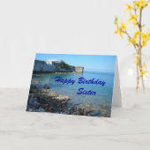 ハッピーバースデー姉妹 カード (黄色い花)