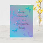 ハッピーバースデー姉妹 カード (黄色い花)