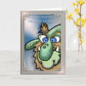 ハッピーバースデー姑ユーモアのある カード (黄色い花)