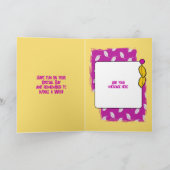 ハッピーバースデー姪の写真ピンク色 カード (内部)