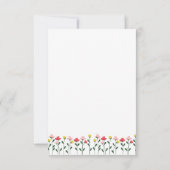 ハッピーバースデー姪ミニマル簡易型カード サンキューカード (裏面)