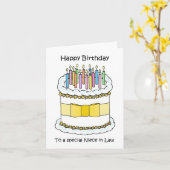 ハッピーバースデー姪 カード (黄色い花)