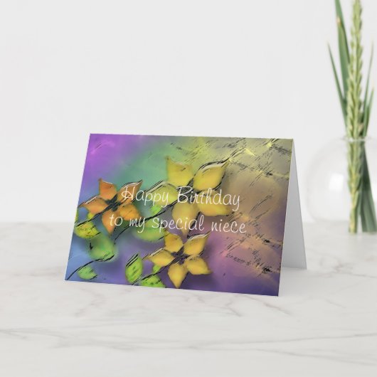 ハッピーバースデー姪 カード (正面)