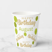 ハッピーバースデー威厳がある誕生日紙カップ 紙コップ (裏面)