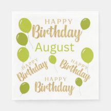 ハッピーバースデー威厳がある誕生日紙ナプキン