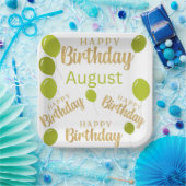 ハッピーバースデー威厳がある誕生日紙プレート ペーパープレート (パーティー)