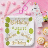 ハッピーバースデー威厳がある誕生日紙プレート ペーパープレート (パーティー)