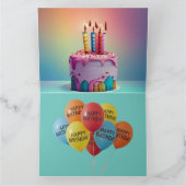 ハッピーバースデー娘のグリーティングカード カード (内部)