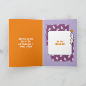 ハッピーバースデー娘インロー写真紫オレンジ カード (内部)
