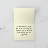 ハッピーバースデー娘エレガントデイジー折り畳みカード カード (内部)