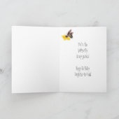 ハッピーバースデー娘婿バタフライガーデン カード (内部)