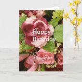 ハッピーバースデー娘 カード (黄色い花)
