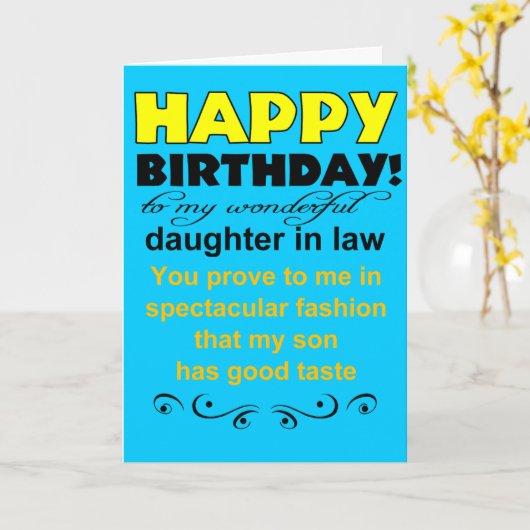 ハッピーバースデー娘 カード (黄色い花)