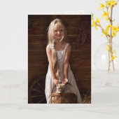 ハッピーバースデー娘 カード (黄色い花)