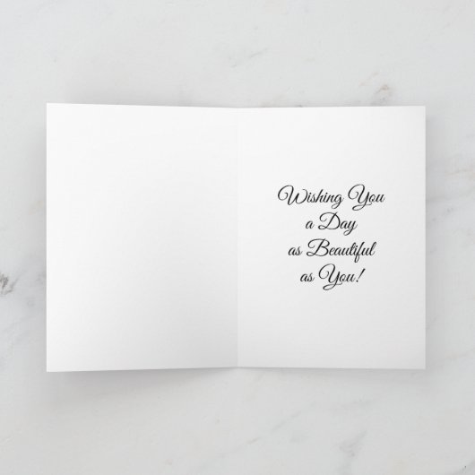 ハッピーバースデー娘 | バレリーナとテディ カード (内部)