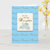 ハッピーバースデー娘(誕生日) カード (黄色い花)