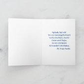 ハッピーバースデー子キッズガールボーイ年齢パーソナライズ 招待状 (内部)