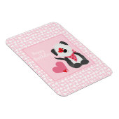 ハッピーバースデー子犬ハートパターンピンク マグネット (右側)