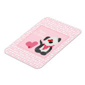 ハッピーバースデー子犬ハートパターンピンク マグネット (左側)