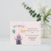 ハッピーバースデー子猫はがき ポストカード (スタンド正面)