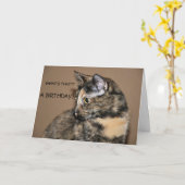 ハッピーバースデー子猫カード カード (黄色い花)