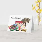 ハッピーバースデー子 カード (黄色い花)