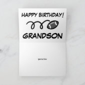 ハッピーバースデー孫アメリカンフットボール カード (内部)