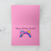 ハッピーバースデー孫娘と太陽と虹 カード (内部)