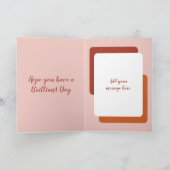 ハッピーバースデー孫娘の葉柄オレンジ カード (内部)