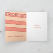 ハッピーバースデー孫娘サンゴと桃の写真 カード (内部)