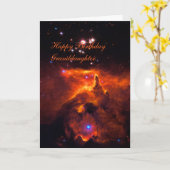 ハッピーバースデー孫娘 – スタークラスターピスマス カード (黄色い花)