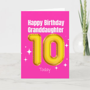 ハッピーバースデー孫娘 – 10 Today カード