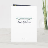 ハッピーバースデー孫最高の日写真名gray カード (裏面)