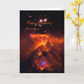 ハッピーバースデー孫 – スタークラスタ誕生日 カード (黄色い花)