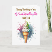 ハッピーバースデー孫 | 子犬のカラーリングページ サンキューカード (正面)