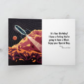 ハッピーバースデー宇宙ロケットキッズチャイルドパーソナライズ カード (内部)