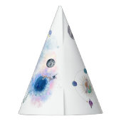ハッピーバースデー宇宙飛行士と宇宙パーティー帽子 パーティーハット (裏面)