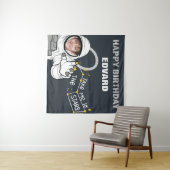 ハッピーバースデー宇宙飛行士の写真タペストリー タペストリー (インサイチュ(横))