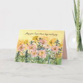 ハッピーバースデー宗教的恵みジョイ・プリムローズ カード (正面)