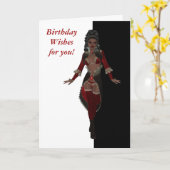 ハッピーバースデー官能的なアフリカ系アメリカ人女性 カード (黄色い花)