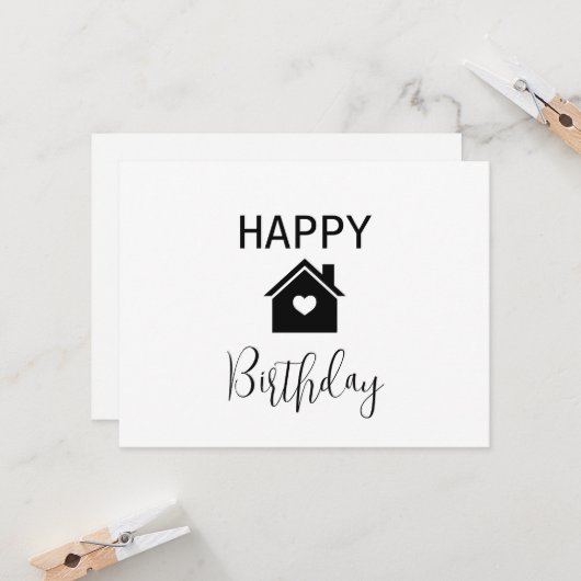 ハッピーバースデー実在不動産 カード (正面/裏面インサイチュ)