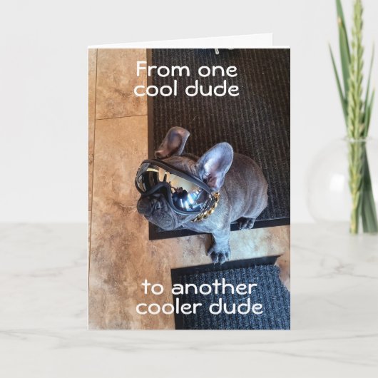 ハッピーバースデー対カッコいい男 カード (正面)