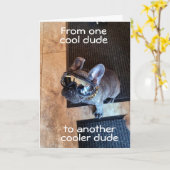 ハッピーバースデー対カッコいい男 カード (黄色い花)